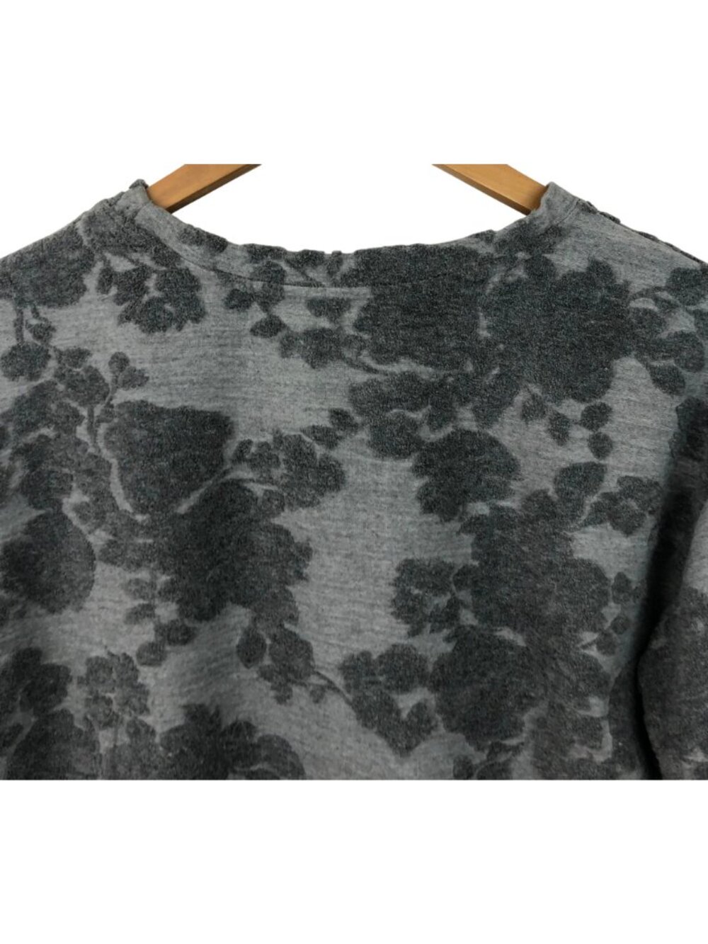 Simply Vera Vera Wang Women's Size PM Gray Textured Crewneck Sweatshirt - Picture 7 of 10